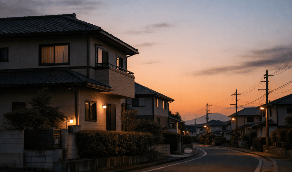 夕暮れの街並み